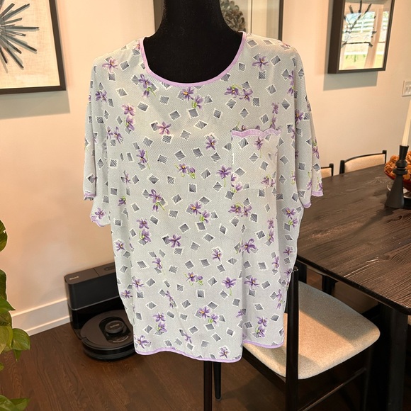 Dior Tops - Dior Vintage Purple Floral Top